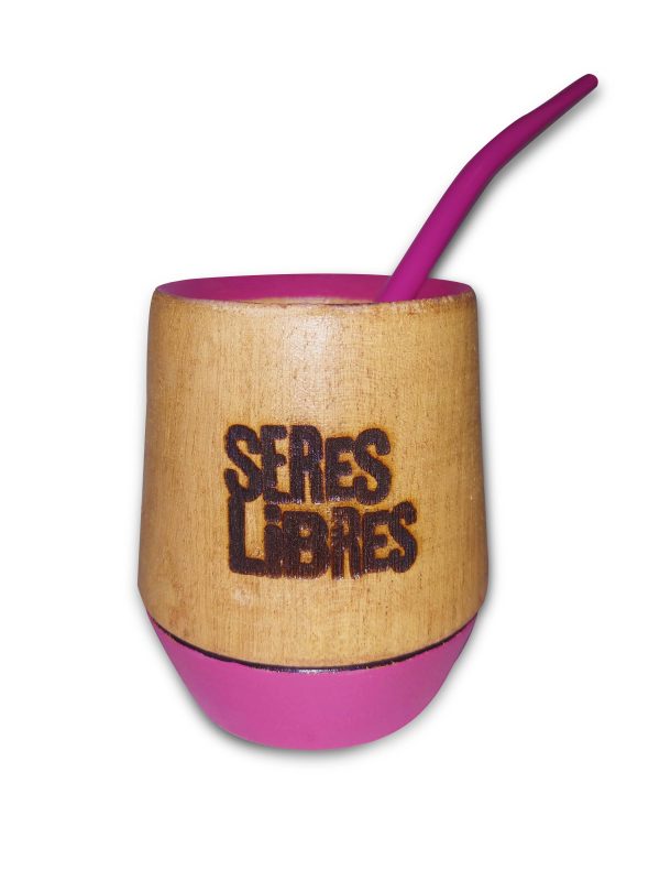 Mate con Bombilla Rosa - Seres Libres