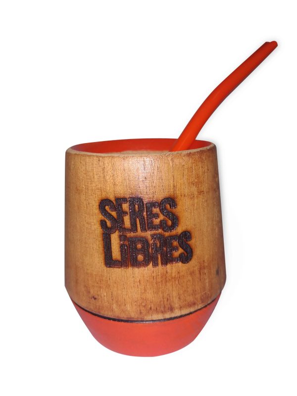 Mate con Bombilla Naranja - Seres Libres