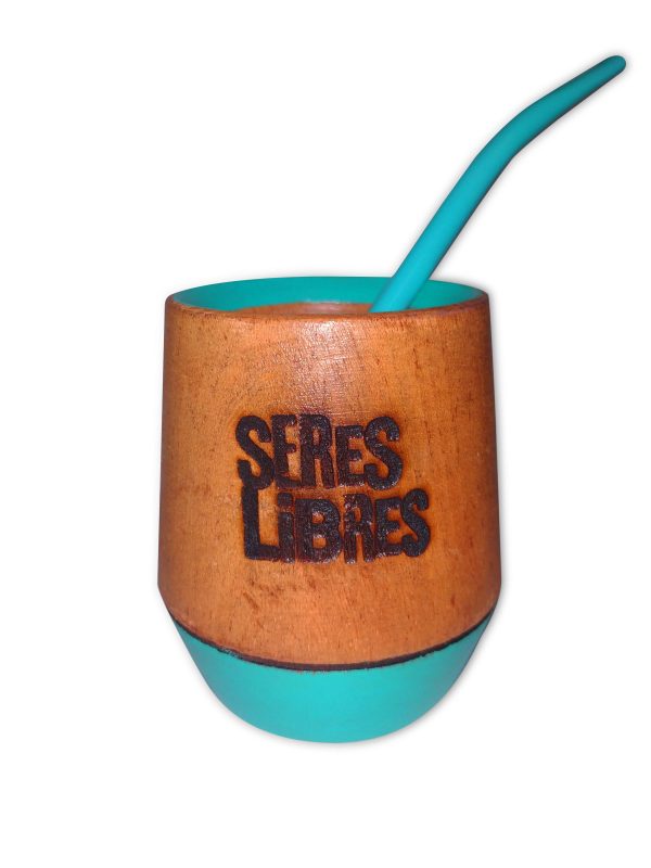 Mate con Bombilla Celeste - Seres Libres
