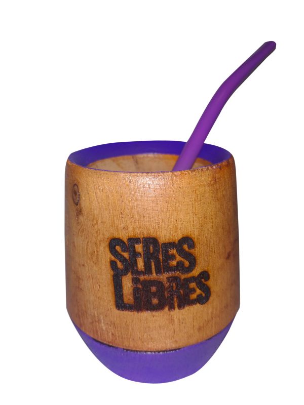 Mate con Bombilla Lila- Seres Libres