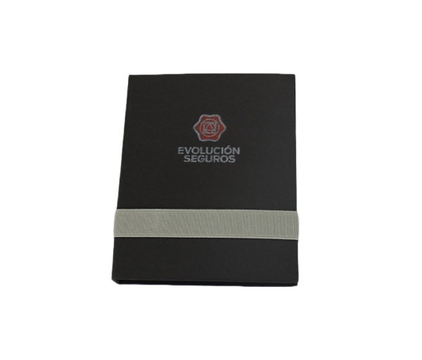 Libreta Evolución Seguros - con post its y lapicera