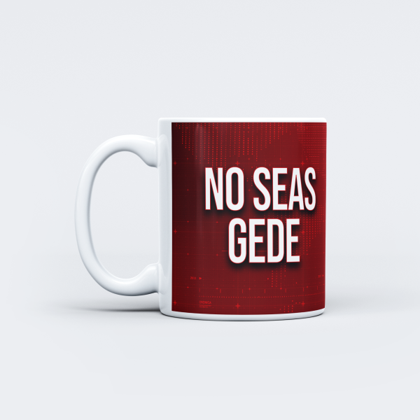 Taza cerámica Crónica Placas Rojas Oficial - No seas Gede