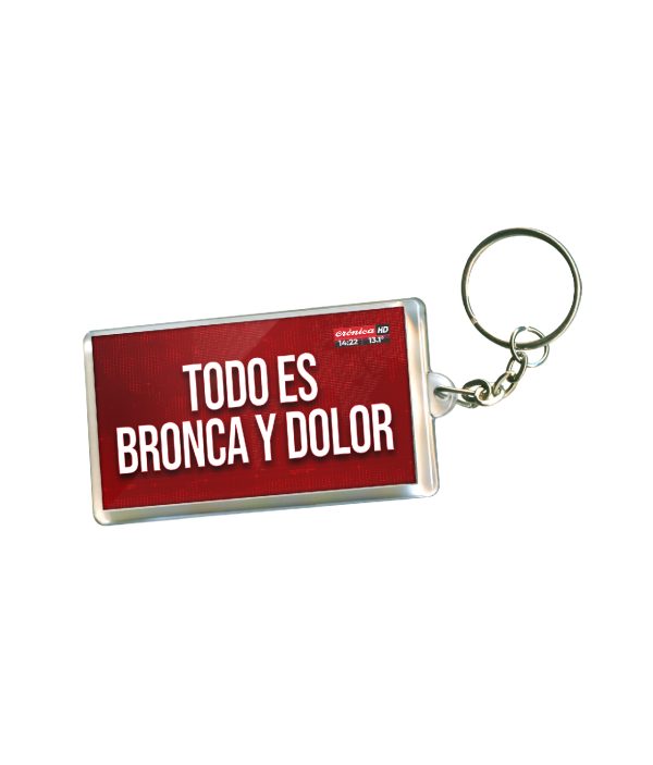 Llavero Placas Rojas Crónica Oficial - Todo es bronca y dolor