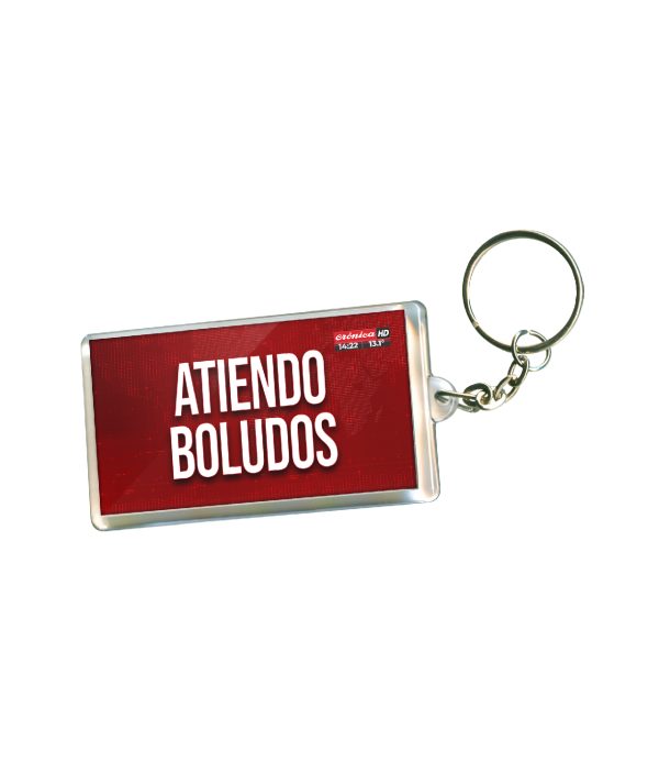 Llavero Placas Rojas Crónica Oficial - Atiendo boludos